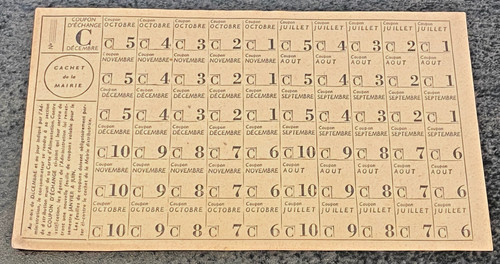 Ticket rationnement seconde - ticket,