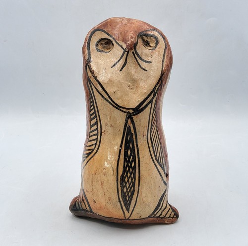 Sculpture chouette terre - chouette, en