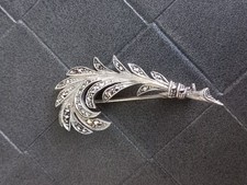 broche feuille bijou en argent