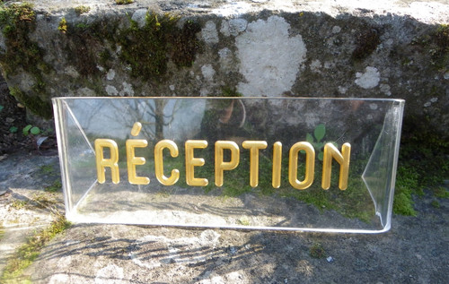 Plaque vintage comptoir en - de,