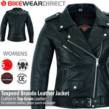 Veste En Cuir Brando Pour Femmes, Veste De Motard Pour Dames Avec Armure CE