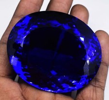 Lustrous Blue Tanzanite 620 Cts 60x50 mm Oval HUGE-Size Loose Gemstone