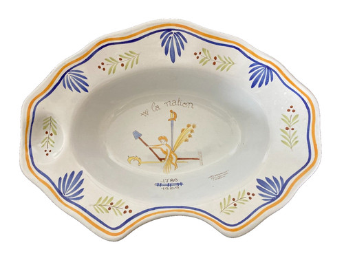 Plat barbe faience - plat, à