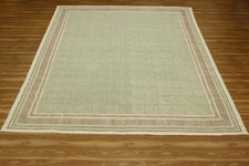 Chambre Zone Tapis Handmade Coton Durries Géométrique Vert Kilim Indien Yoga