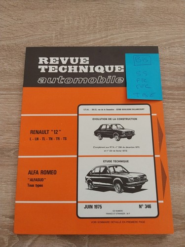 Revue technique alfa - revue,
