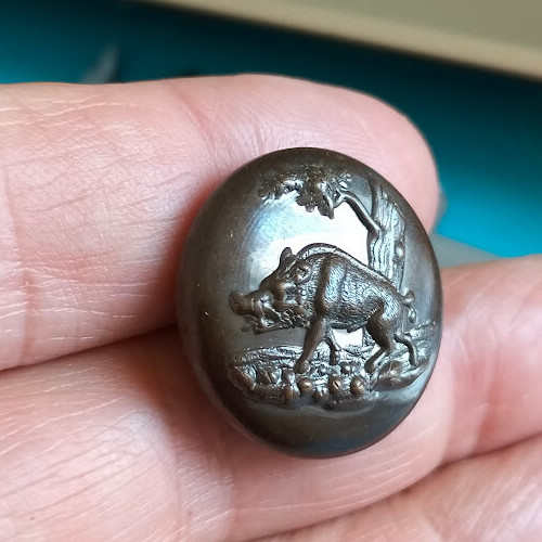 Ancien bouton chasse - bouton, .