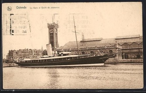 Cpa ostende gare et yacht - cpa, la