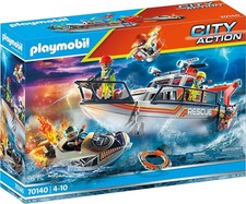 City Action Sauveteur en mer avec bateau et speedboat - Playmobil