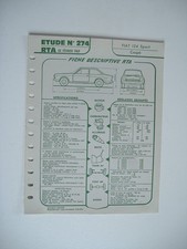 fiche technique RTA n°274