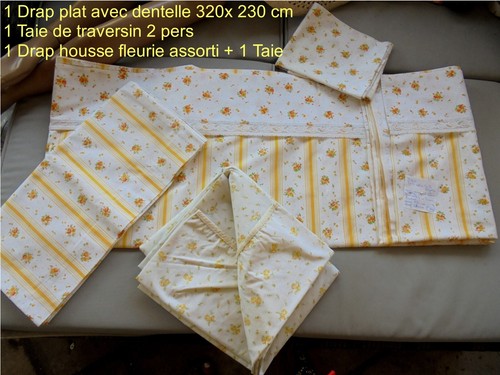 Parure lit drap plat - drap,