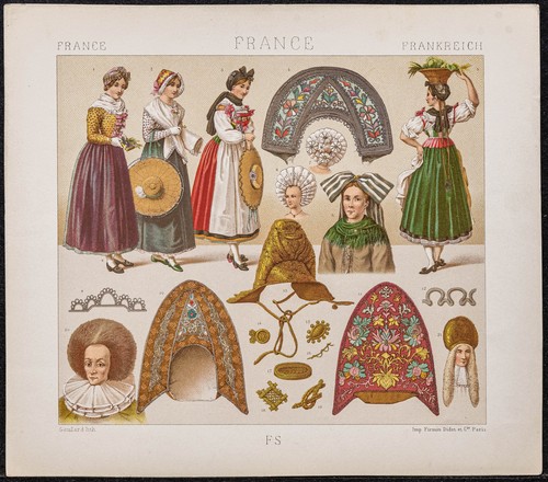 1890 alsace costume - 1890,