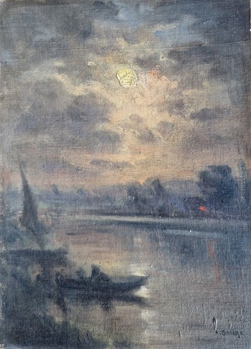 Tableau peinture huile - peinture, sur