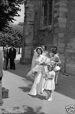 Wedding Bridesmaid Church - Old Photo Negative  