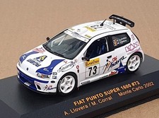 Ixo 1/43 Scale RAM059 - Fiat Punto Super 1600 #73 Monte Carlo 2002 - White