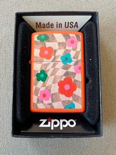 Zippo orange flowers - flowers, collector