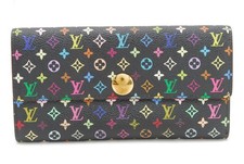 LOUIS VUITTON Monogram Multicolor Portefeuille Sarah Wallet LV Authentic #1043