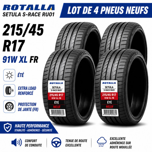 Lot pneus 215 45 - 4, 215/45