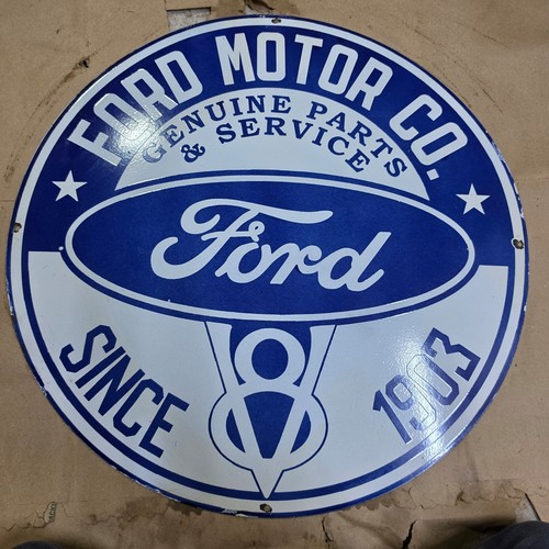 Ford porcelaine émaillée - ford, v8