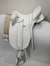 Selle en cuir de cheval de couleur blanche de stock australien avec...