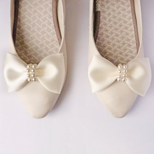 Clips chaussure satin - à,