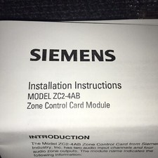 SIEMENS ZC2-4AB Zone Control Card Module. Fire Alarm Systems. Brand New In Box