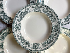 Faïence de Longwy fin XIX ème / déb XX è  5 Assiettes Creuses " Talma " Bon état