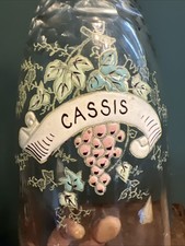 Rare Bouteille Verre Emaillé