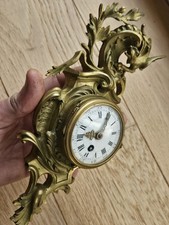 Cartel De Carrosse Pendulette Pendule XIX Bronze Dore Era Napoleon III viardo...