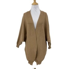 Akemi + Kin Sweater Womens One Size OS Latte Petra Dolman Sleeve Cocoon Cardigan