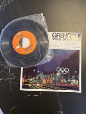 JEUX OLYMPIQUES GRENOBLE 1968 BROCHURE + DISQUE VINYL CLAUDE DAUPHIN COMPLET
