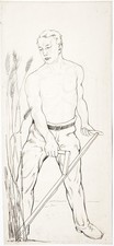 Karl Ludwig Nagel - Bauer Mäher Farmer Dessin Dessin 1937