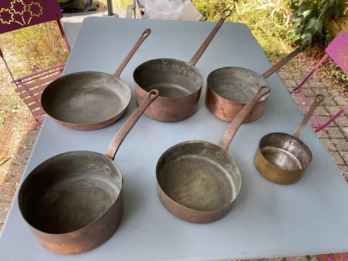 Lot casseroles anciennes - 6,