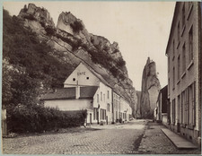 Belgique, Vallée de la Meuse, Dinant, le Rocher Bayard, ca.1880, tirage vintage 