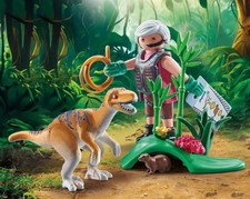 Playmobil Dinos Set 71823 Velociraptor Rongeur et Chercheur Neuf Sans Boîte