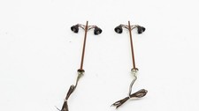 LOT 2 LAMPADAIRES DOUBLE POUR DECOR FERROVIAIRE - ECHELLE HO 1/87  #2