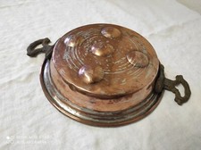 Ancien Moule à gateau en Cuivre et fer forgé de 22 cm de diamètre