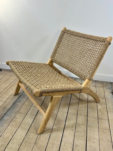 Fauteuil lounge teck - lounge,