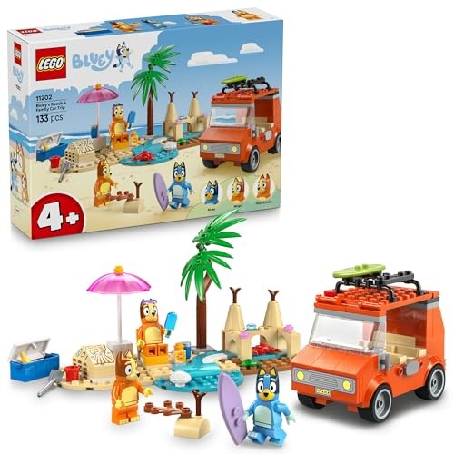 Lego bluey family beach trip - bluey,