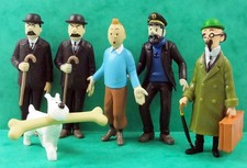 Tintin - Set of 6 Unlicensed PVC Figures: Tintin, Snowy, Haddock, Sunflower