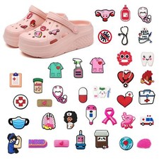 35pcs Pour Crocs Pins Pour Crocs Pins Crocs InfirmièReDéCoration De Chaussure...