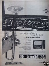 1958 ADVERTISING DUCRETET THOMSON ORTHOVISION TELEVISION RADIO RECEIVER