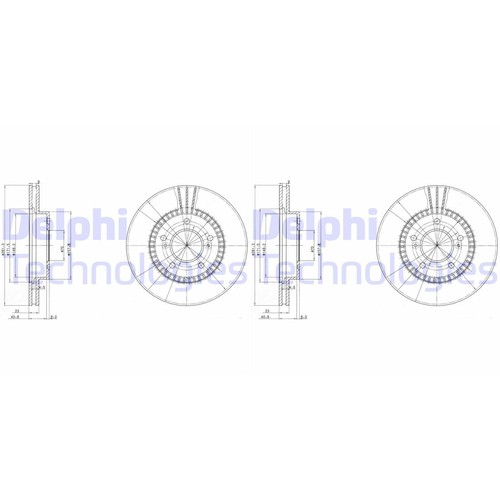 Delphi disques frein - disques, de