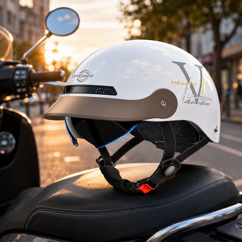 Casque moto vintage - , demi-jet