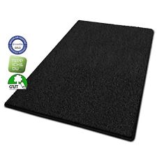 BARCELONA Tapis Shaggy | Noir | Largeur 80cm | Fabriqué En Allemagne