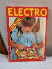 Vintage ELECTRO JUNIOR Hasbro Jumbo Matching Game 1982 Works Homeschool Tool