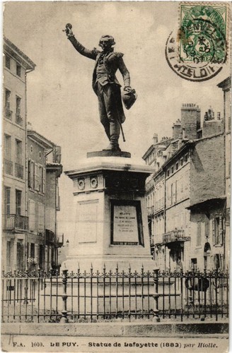 Cpa puy statue de - cpa,