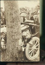 CARTE VOITURE ACCIDENT RARE PHOTO CARTE