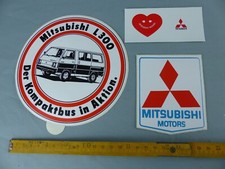 Lot de 3 autocollants Sticker MITSUBISHI L 300 Aufkleber VINTAGE B18