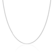 Chaîne à Mailles Gourmette Epaisseur 2mm en Argent 925/1000 - 41 à 61cm