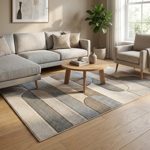 Tapis moderne design gris - , et